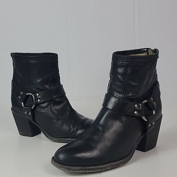 Frye Tabitha Harness Leather Women's Ankle Boots - Picture 2 of 14